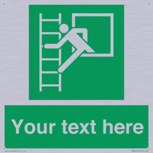 Custom Emergency Escape Ladder Sign